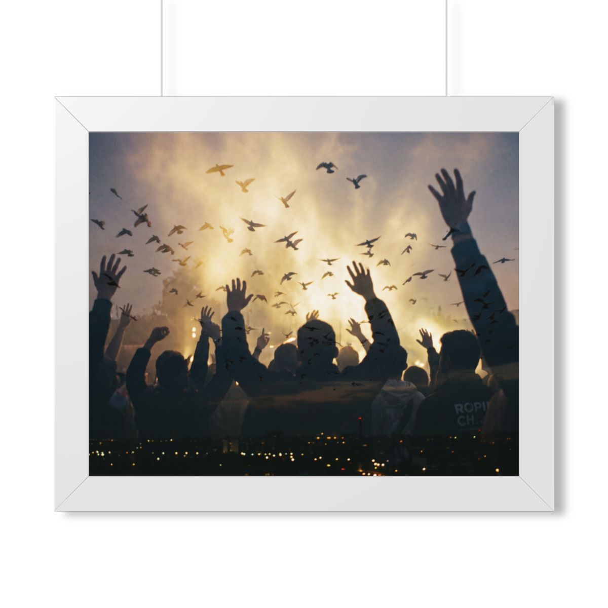 Framed Horizontal Poster - Euphoric Solstice Silhouette Art...