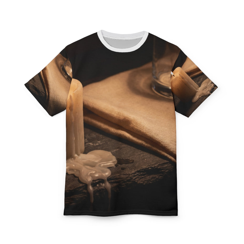 Men's Cut & Sew Tee - Candlelit Shadows | Echovira Gallery