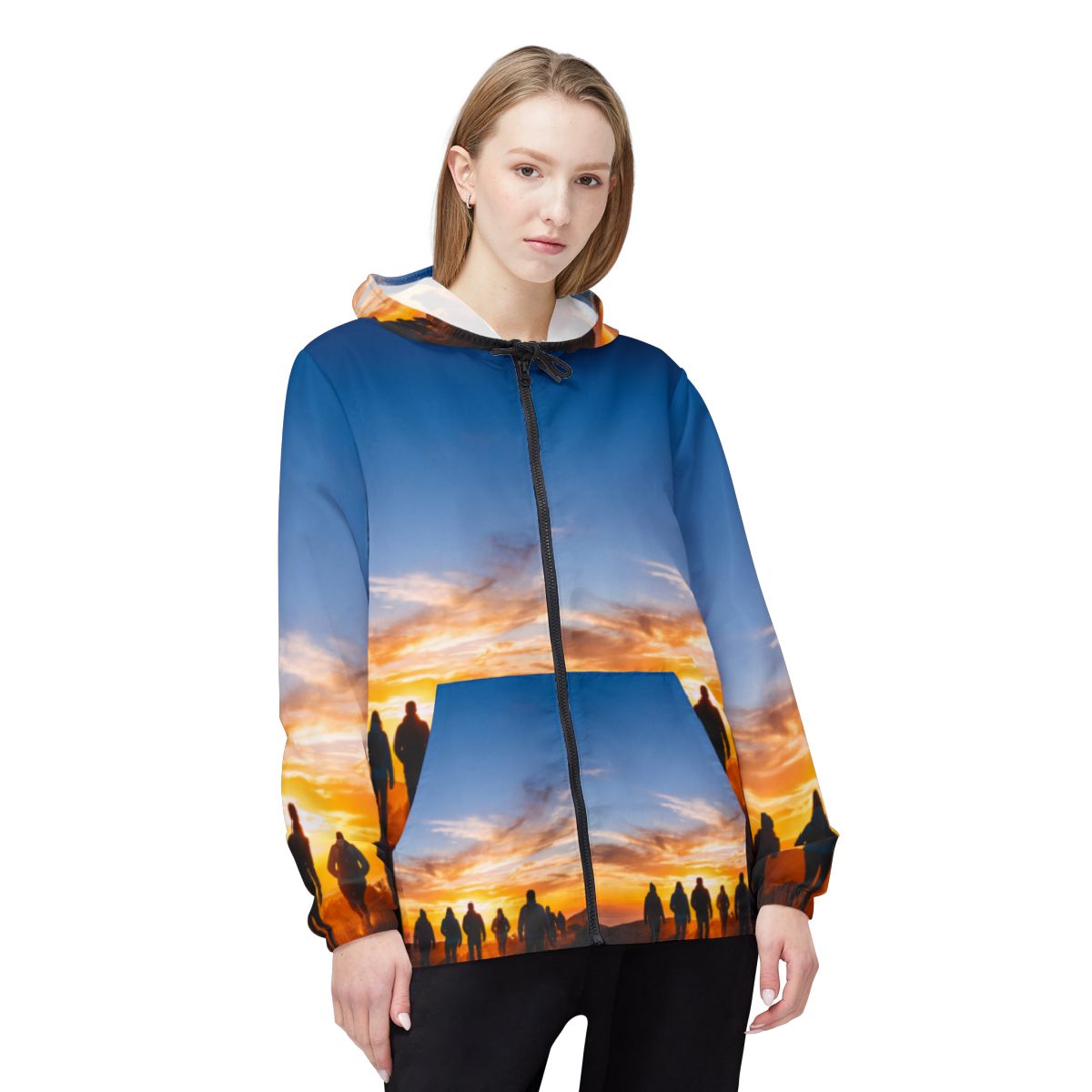 Windbreakerjacke - Goldener Wanderer Morgendämmerung