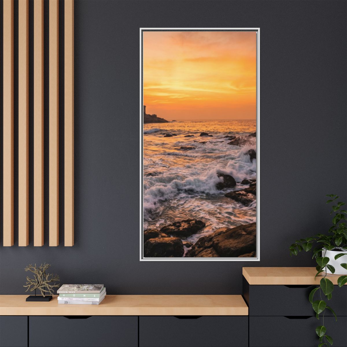 Framed Matte Canvas - Majestic Golden Coast