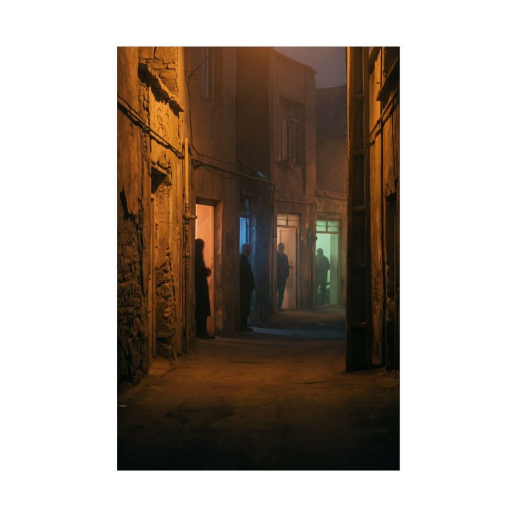 Matte Vertical Posters - Shadowed Alleyway Mystery Art Print...