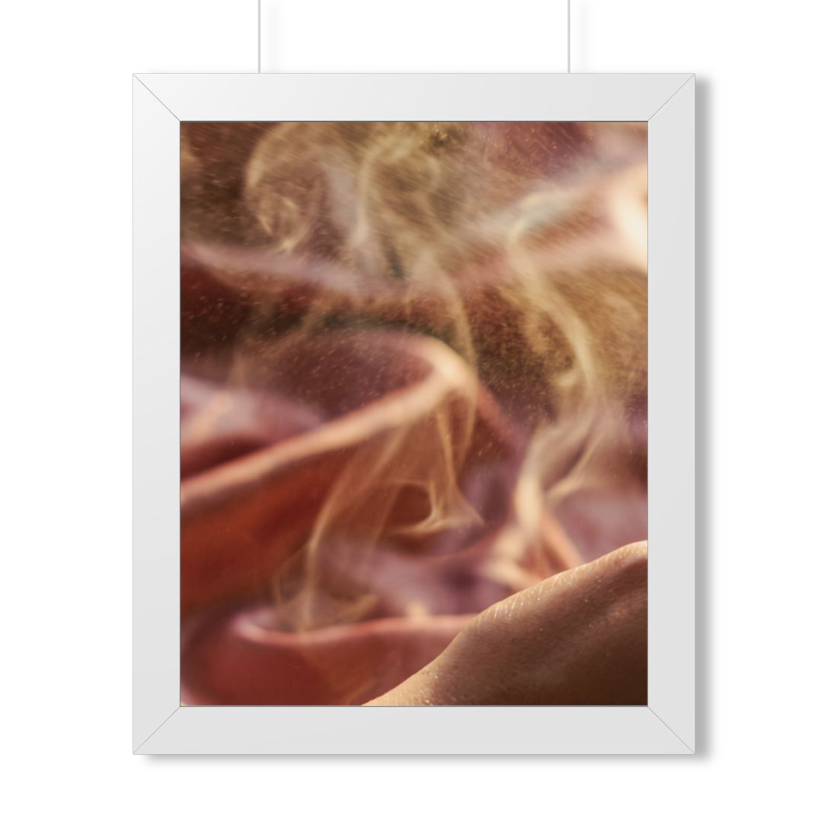 Framed Vertical Poster - Golden Mist Perfume Ritual Art —......
