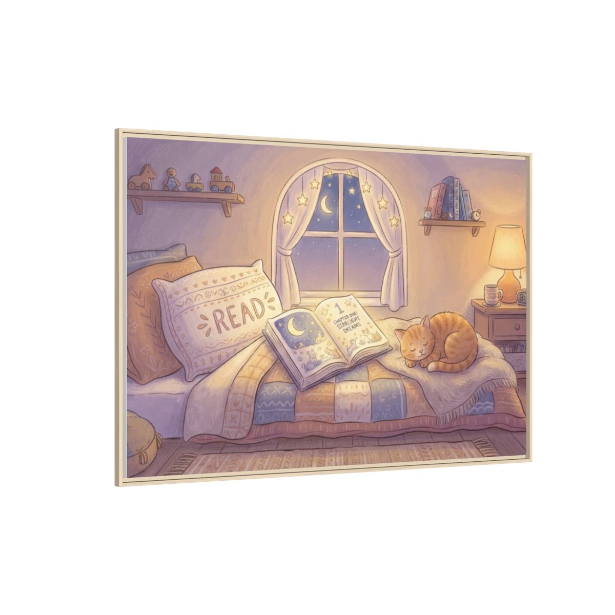 Framed Matte Canvas - Starlight Haven Slumber — Natural /......