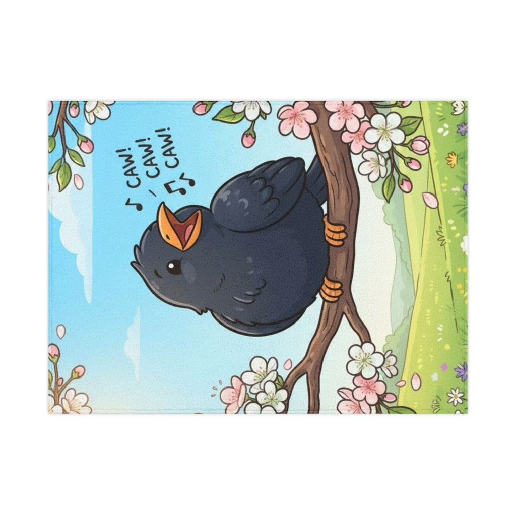 Toddler Blanket - Spring Songbird Meadow | Echovira Gallery