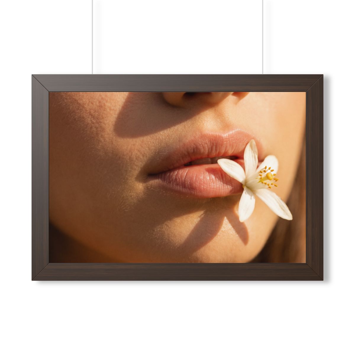 Framed Horizontal Poster - Golden Flora Panorama — Walnut......