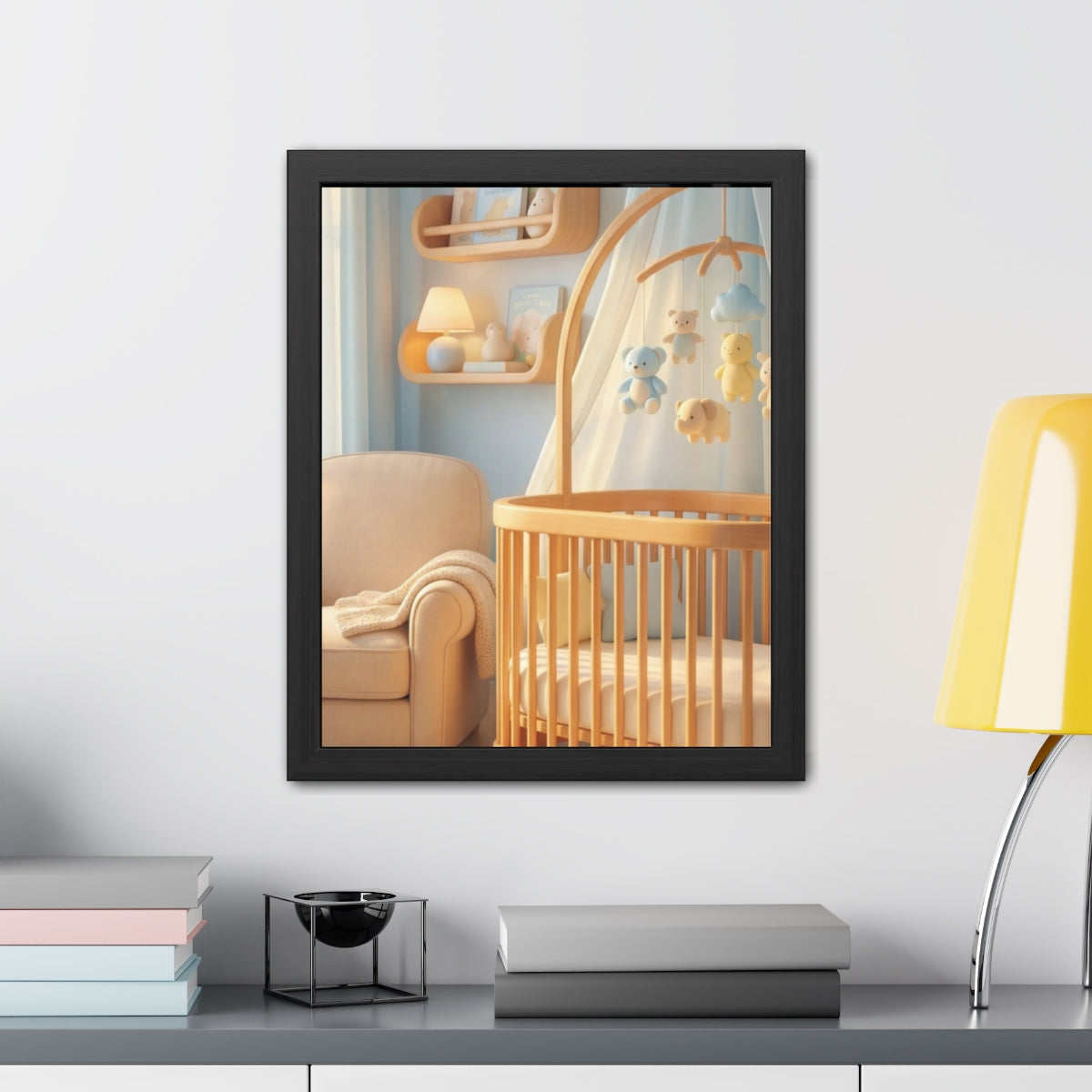 Framed Posters - Dreamy Serene Nursery Art — Portrait (8×12...