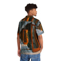 Men's Hawaiian Shirt - Twilight Courtyard | Echovira Gallery