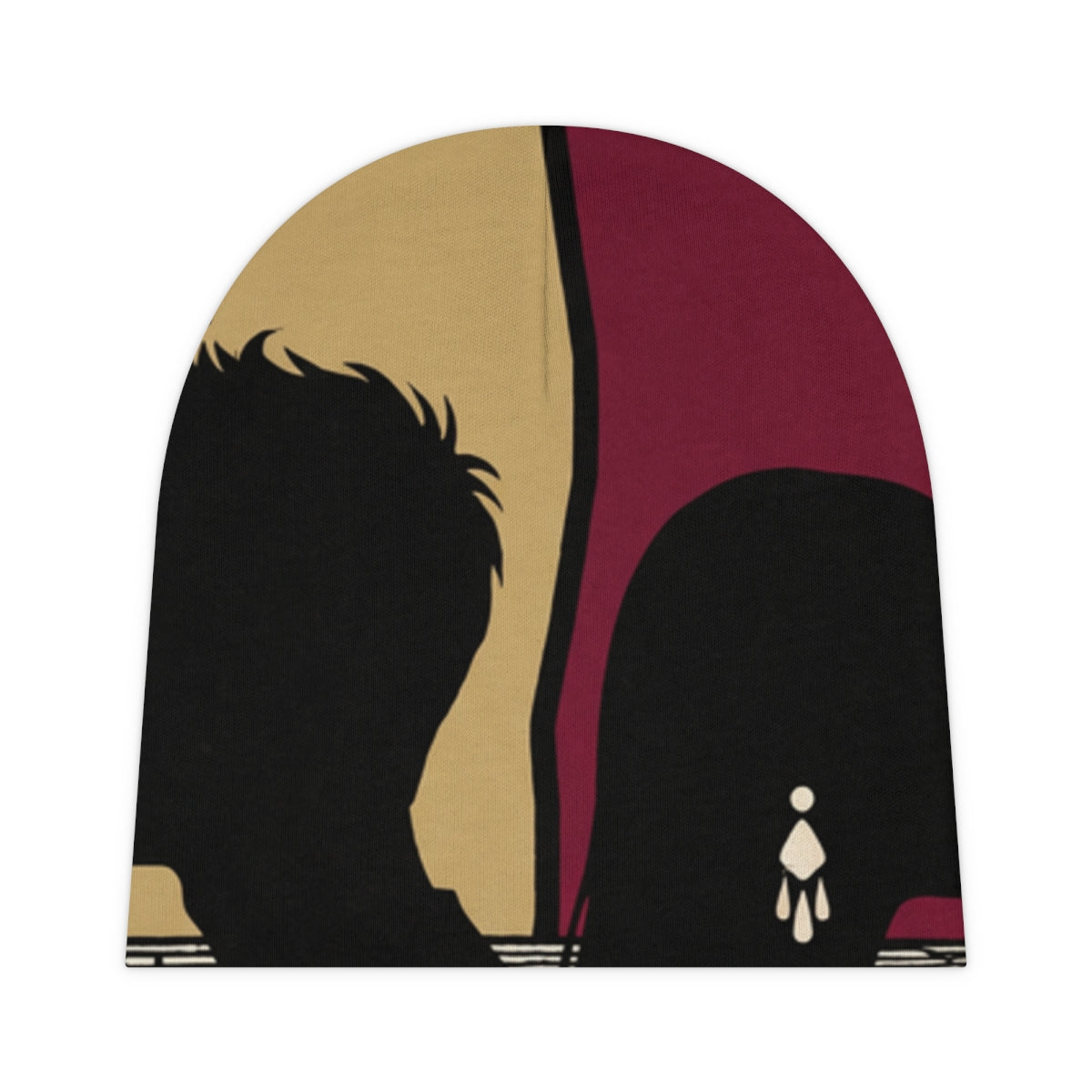 Baby Beanie with Abstract Silhouette Art