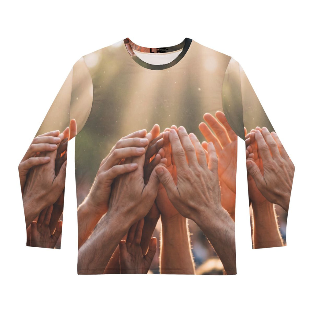 Men's Long Sleeve Shirt - Golden Rays of Unity Wall Art |...