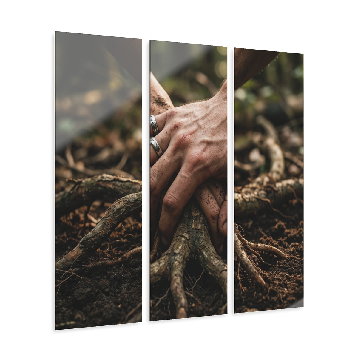 Forest Roots Hands Portrait Acrylic Print