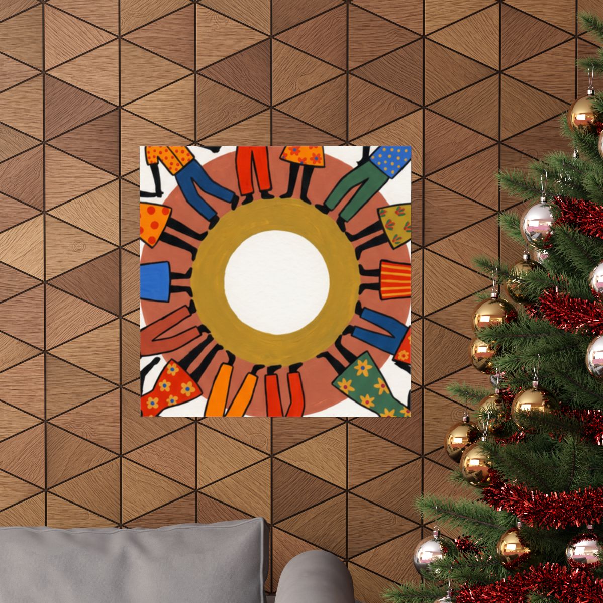 Matte Horizontal Poster - Unity Mandala Folk Art (10×8 &......