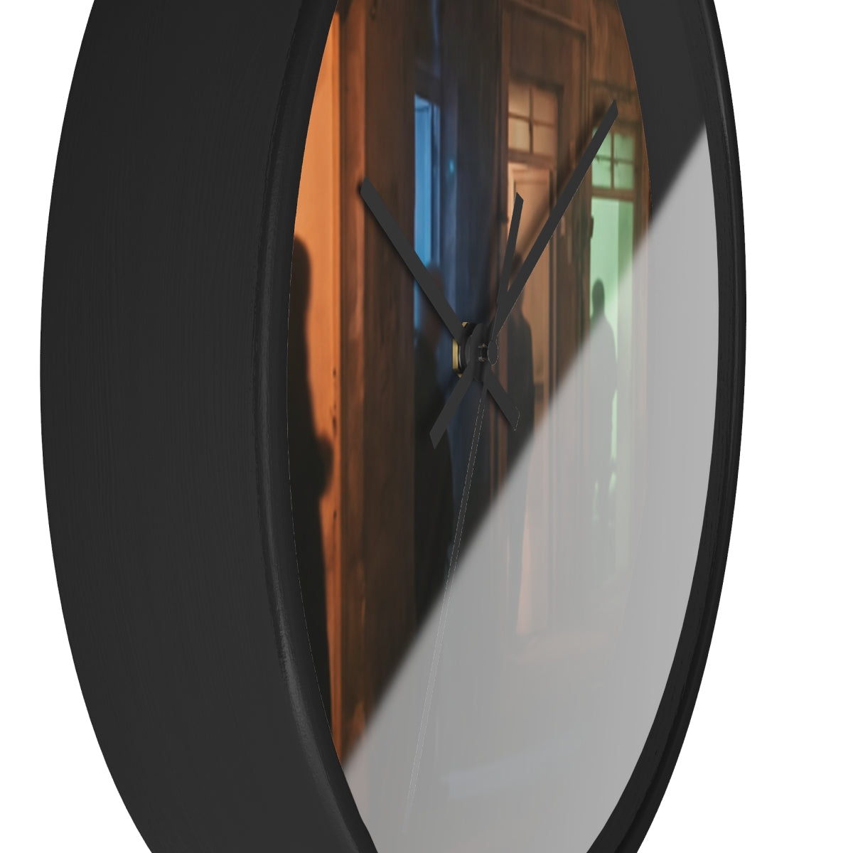 Wall Clock - Shadowed Alleyway Mystery Art Print | Echovira...