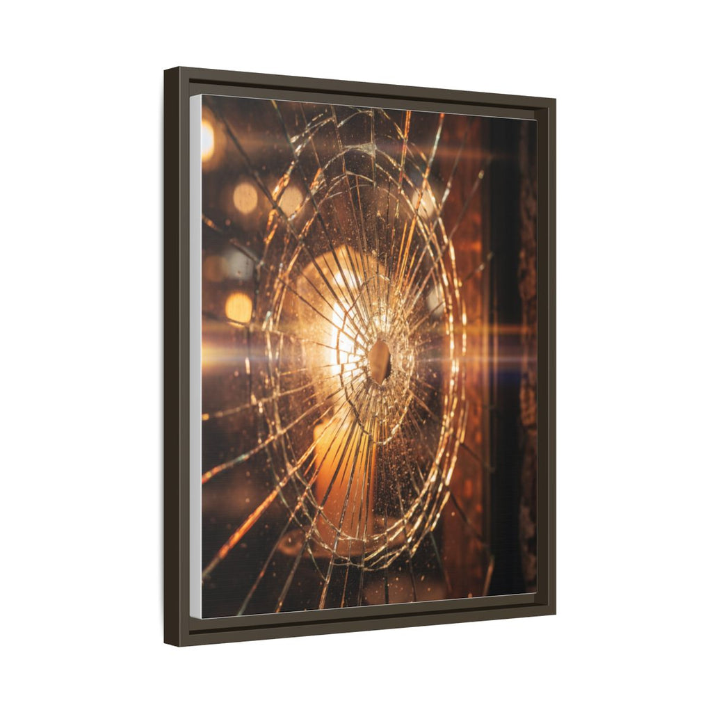 Framed Matte Canvas - Shattered Glass — Espresso / 1.25"