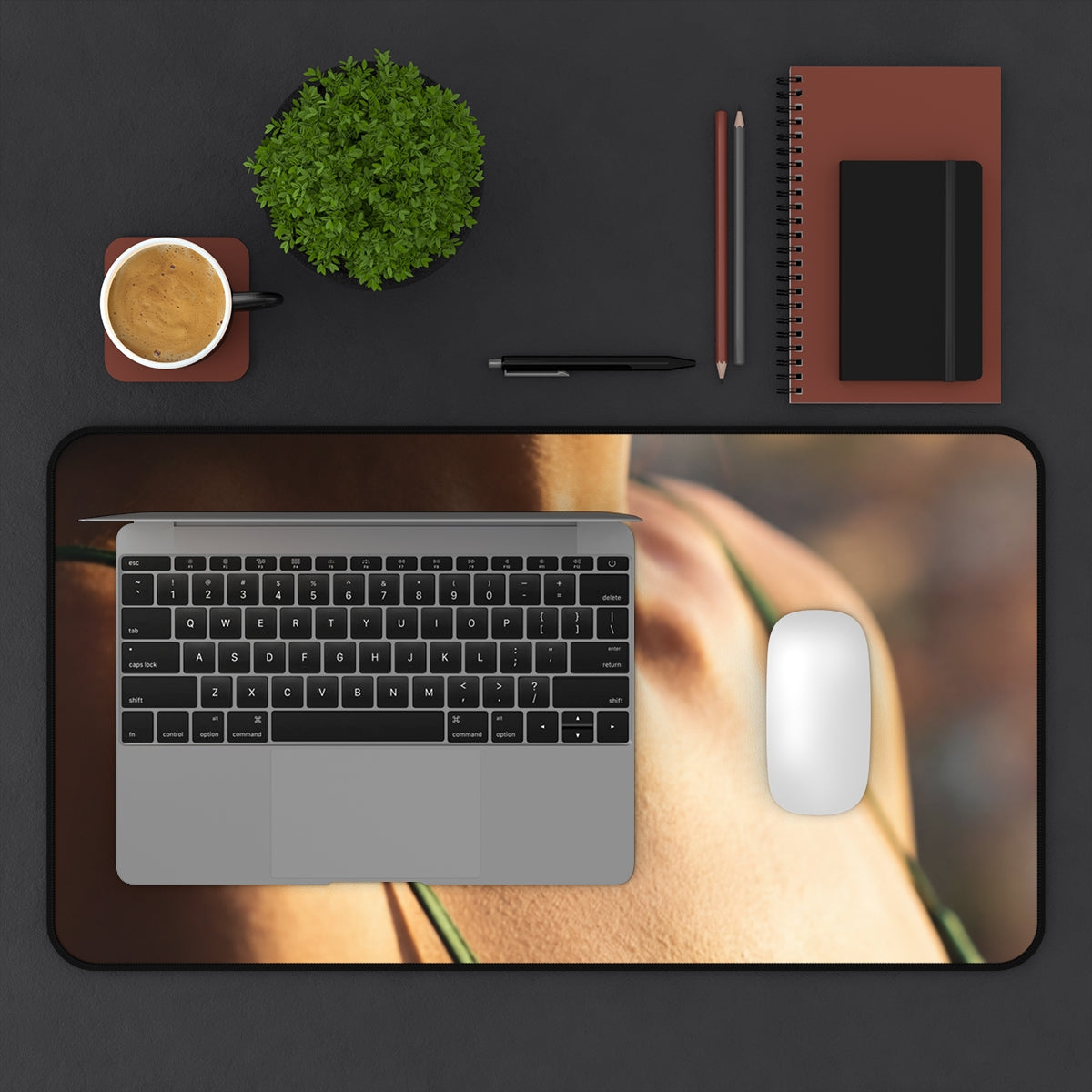 Desk Mat - Cinematic Emerald Elegance