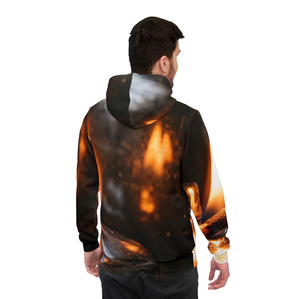 Athletic Hoodie - Embers & Chrome Moody Matchlight Art |...