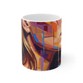 11oz White Mug - Shattered Elegance Portrait | Echovira...