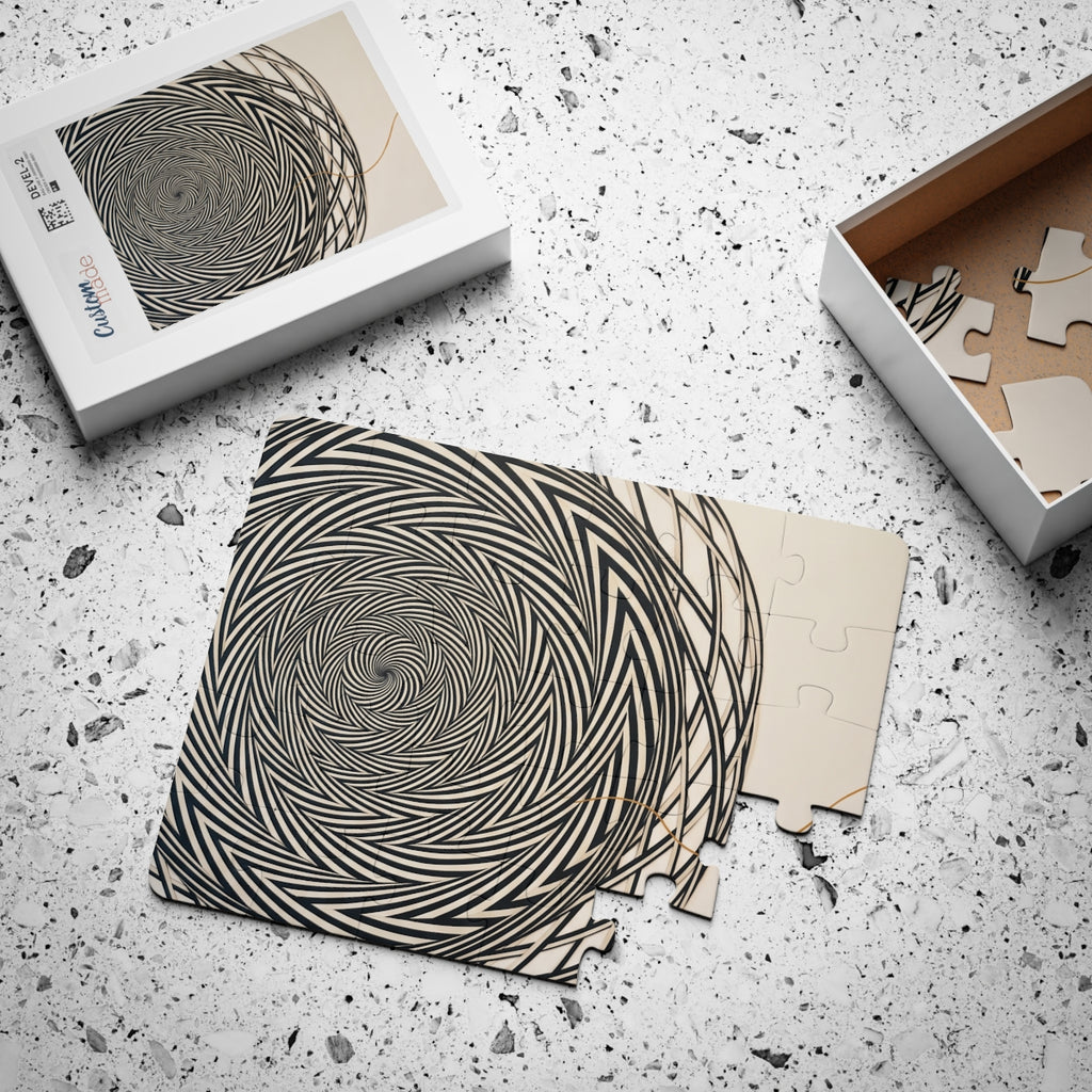 30-Piece Kids' Puzzle Spiral Op Art
