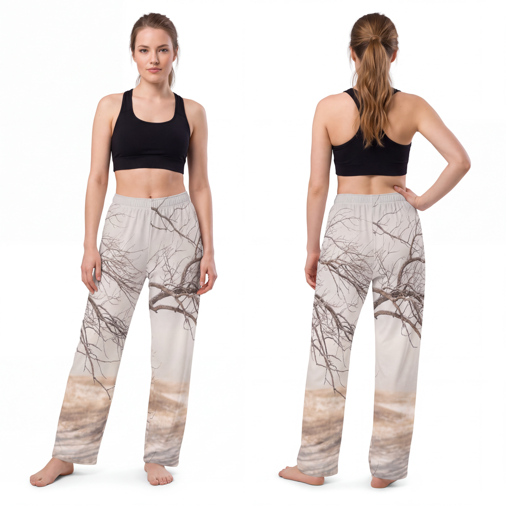 Women's Pajama Pants - Winter Branch Solitude Landscape |...