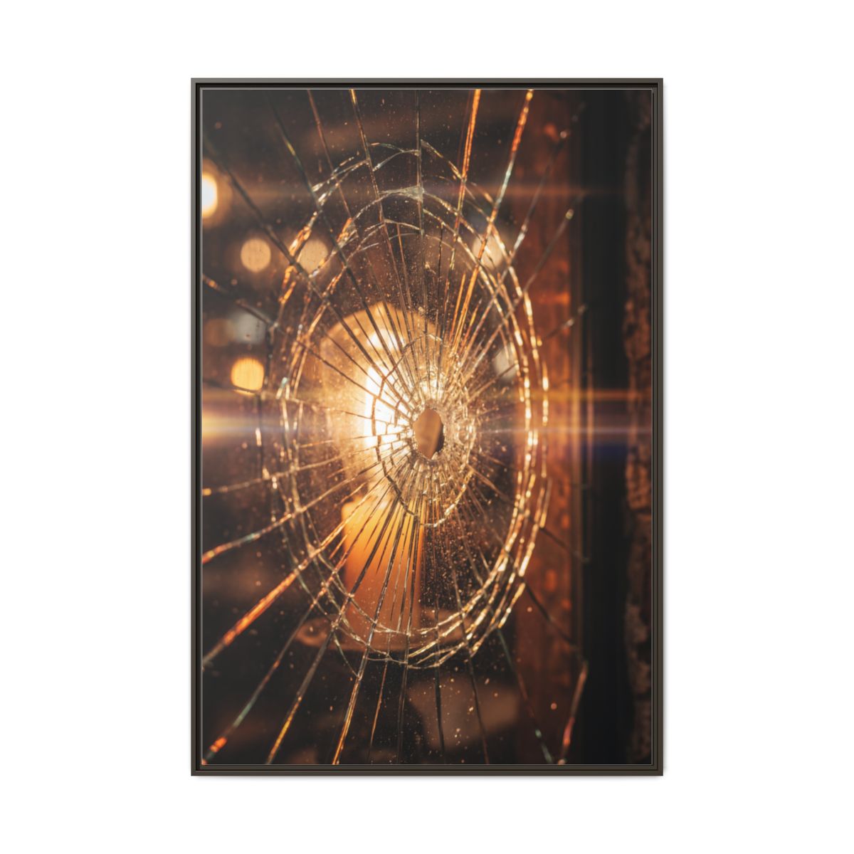 Framed Matte Canvas - Shattered Glass