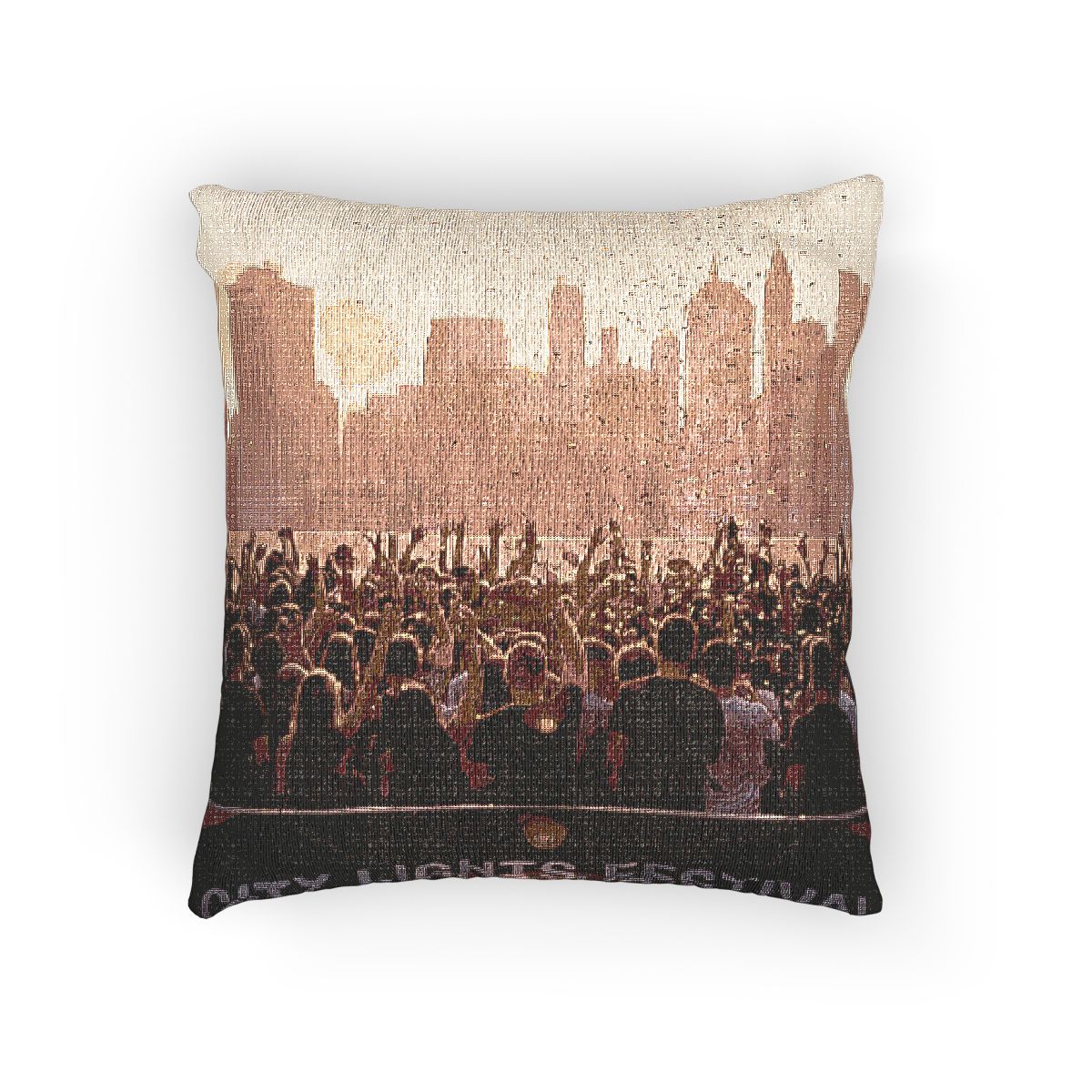 Woven Pillow - City Lights Festival | Echovira Gallery