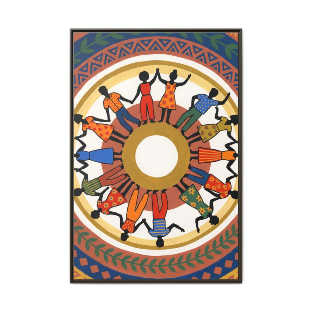Matte Canvas, Framed - Unity Mandala Folk Art (8×10, 9×12......