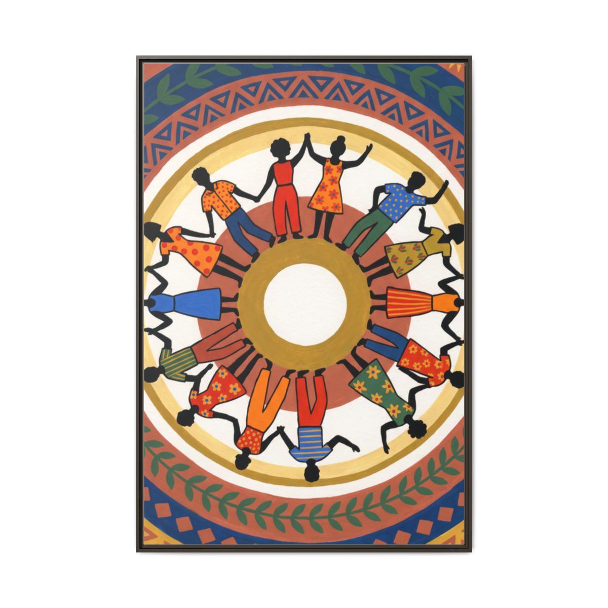 Matte Canvas, Framed - Unity Mandala Folk Art (8×10, 9×12......