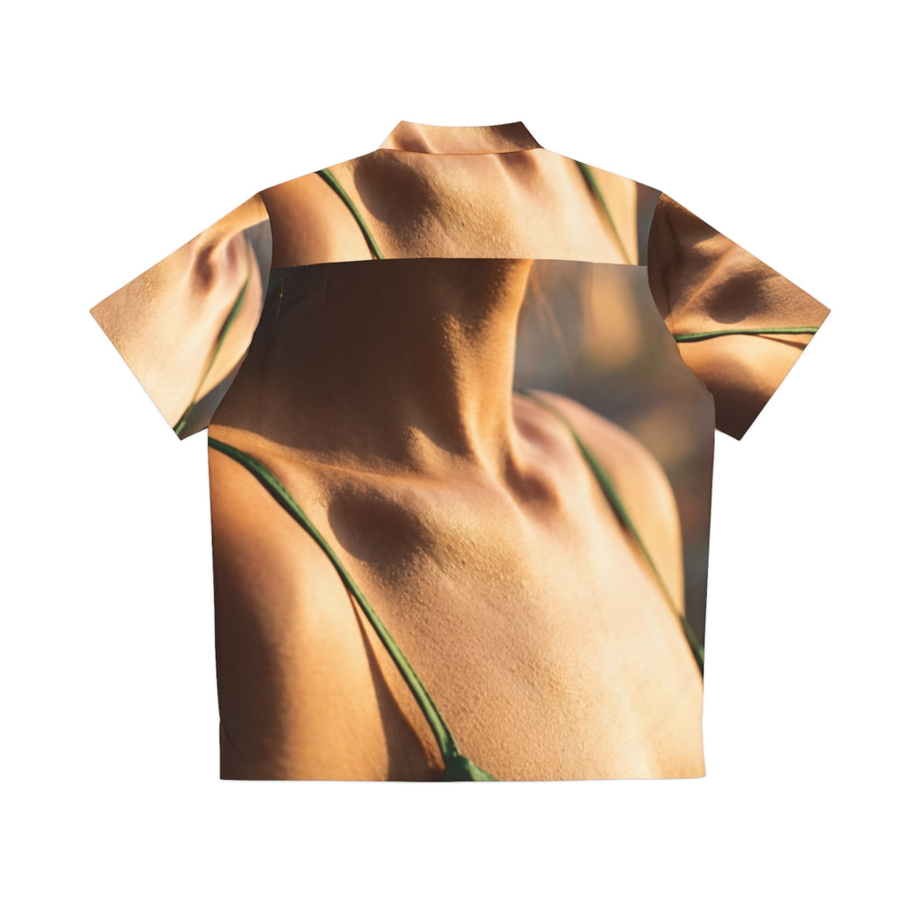 Men's Hawaiian Shirt - Emerald Sunset Escape