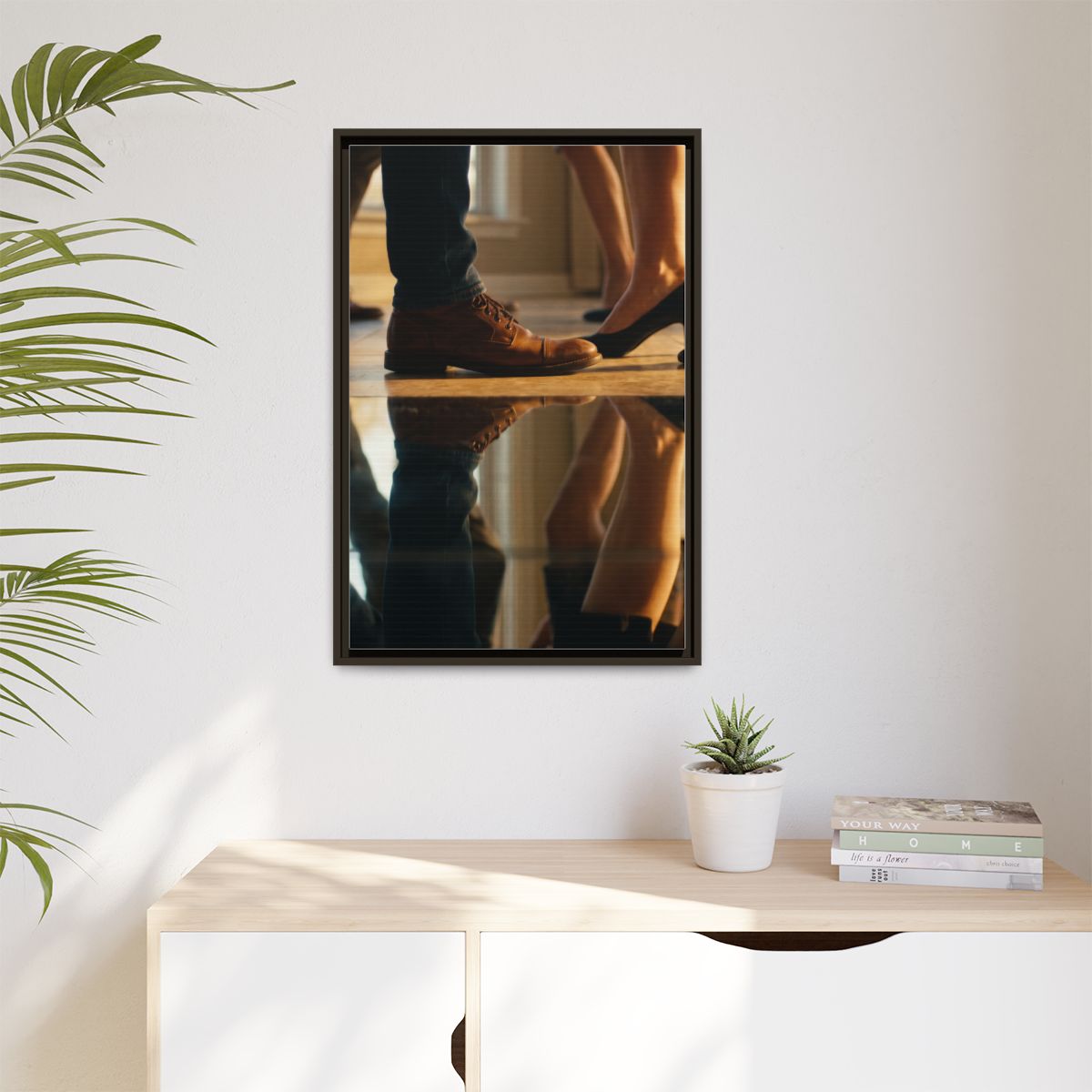 Matte Canvas, Framed - Golden Hour Reflections Cinematic Art...