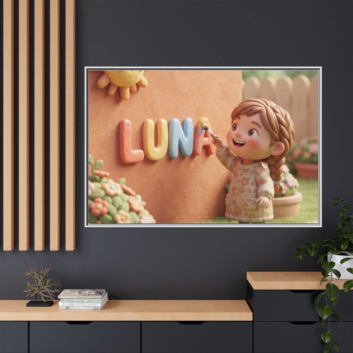 Matte Canvas Framed - Luna Sunshine Clay — White / 1.25"......