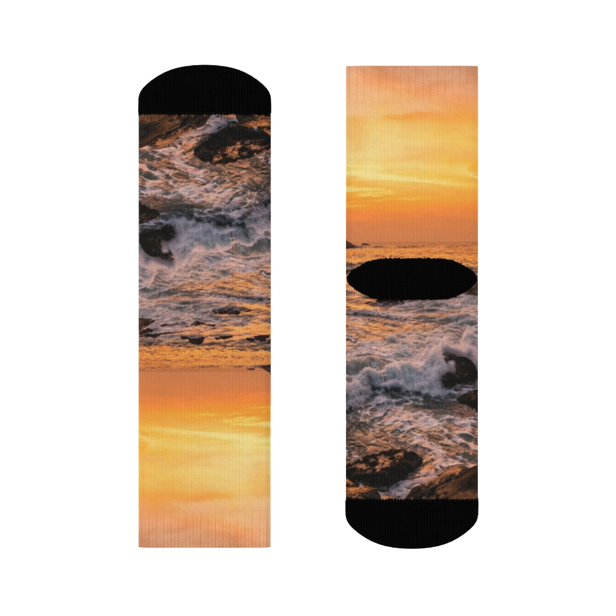 Crew Socks - Sunrise Wave Design