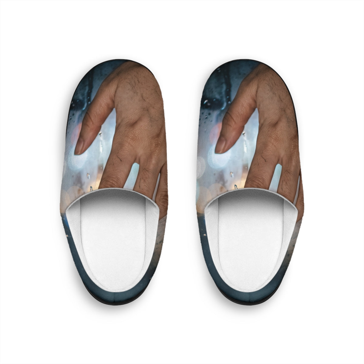 Women's Slippers Rainy Window Night Art