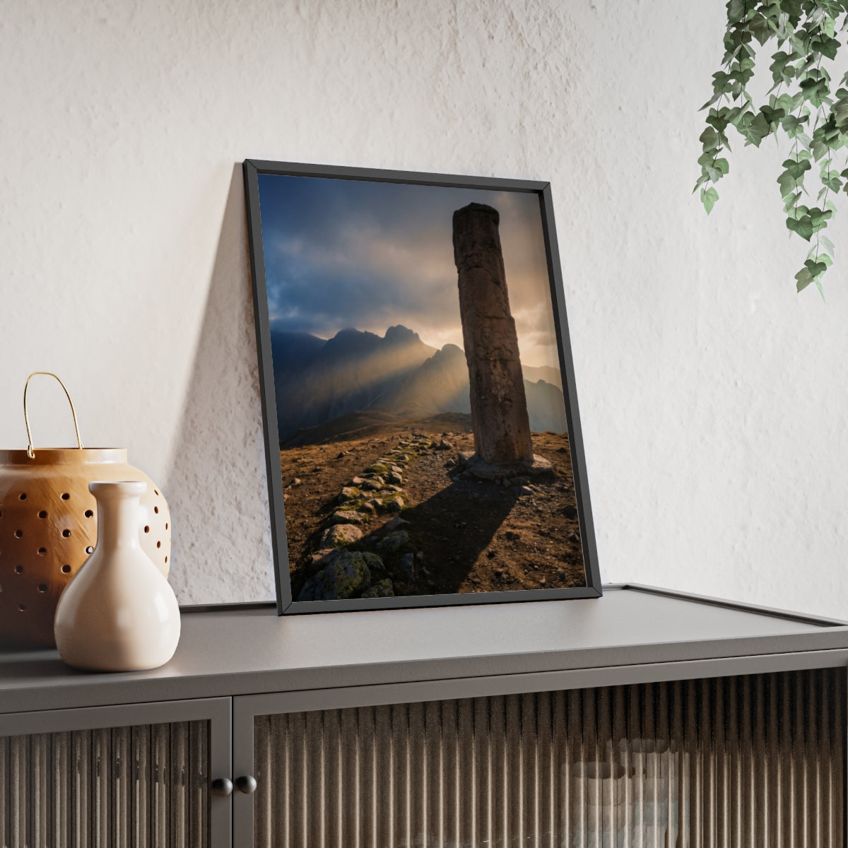 Wooden Framed Poster - Mystic Peak