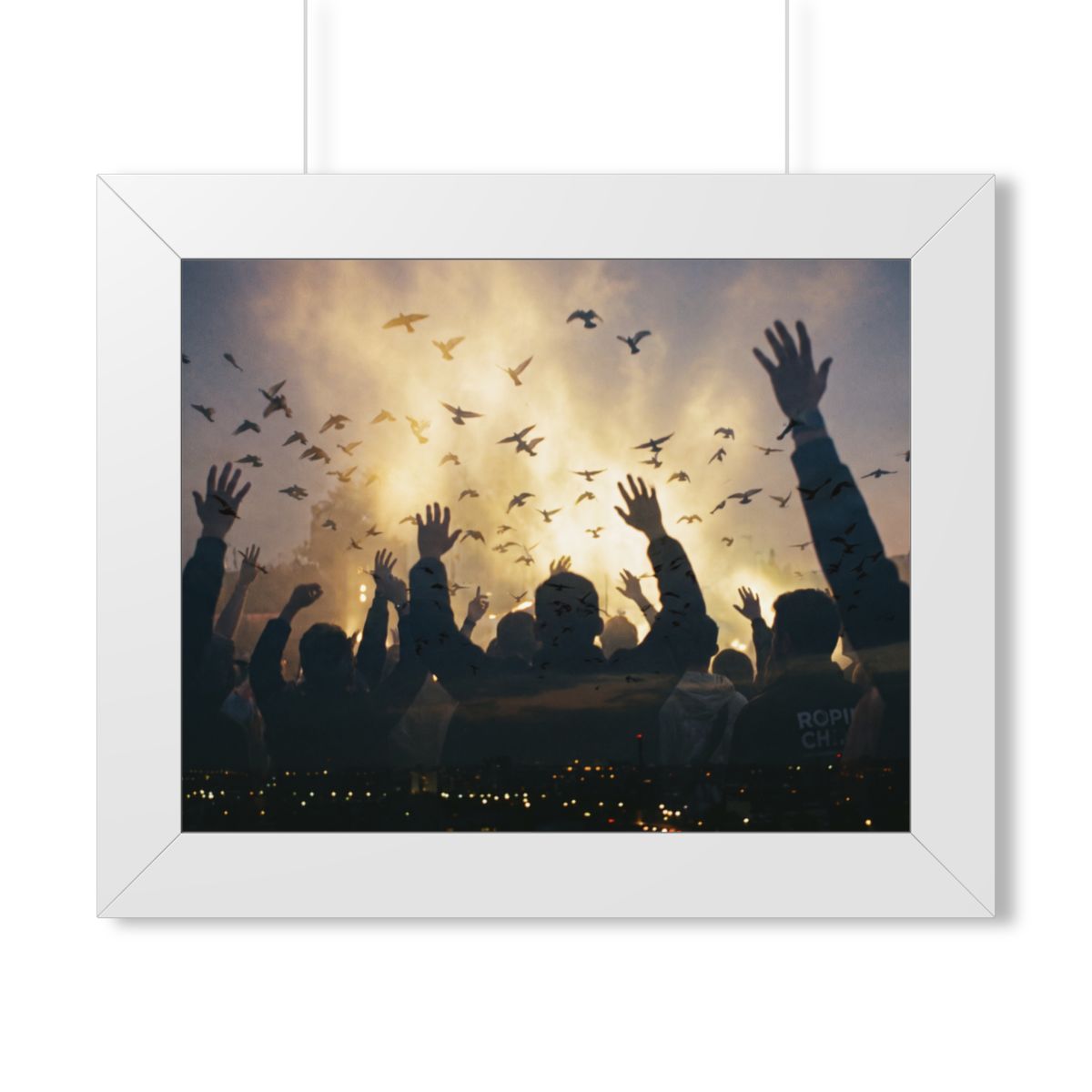 Framed Horizontal Poster - Euphoric Solstice Silhouette Art...