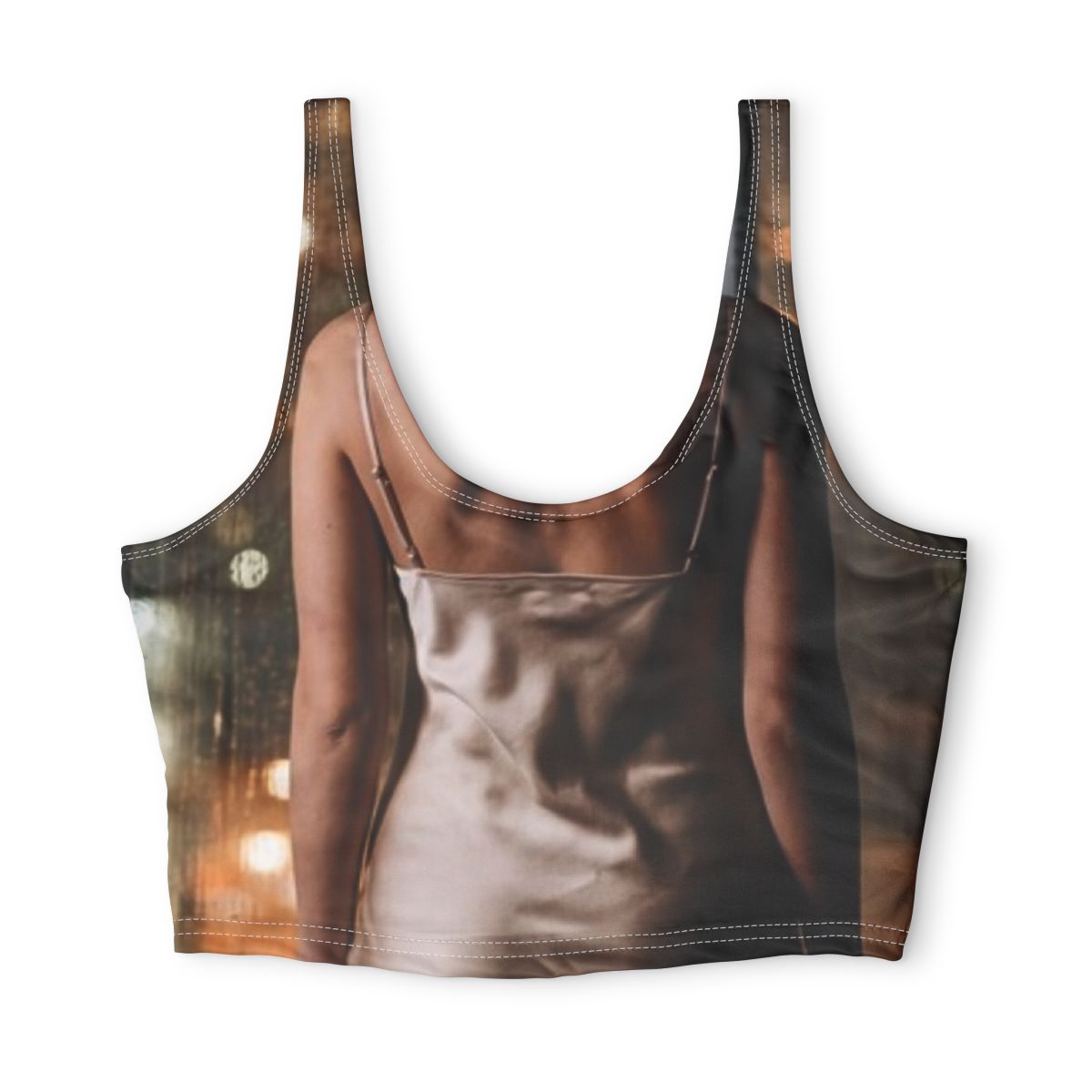 Polyester Sports Bra - Rainscape Grid | Echovira Gallery