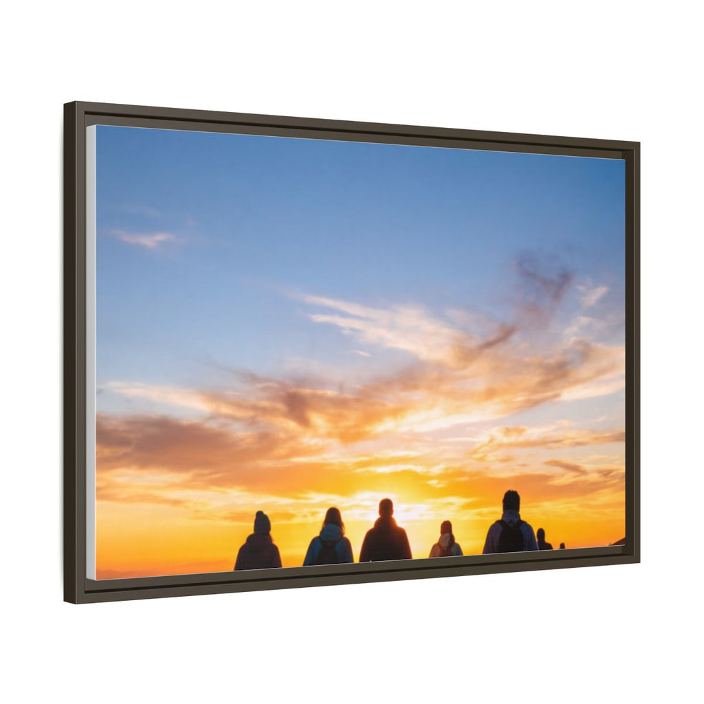 Framed Canvas - Sunset Silhouette