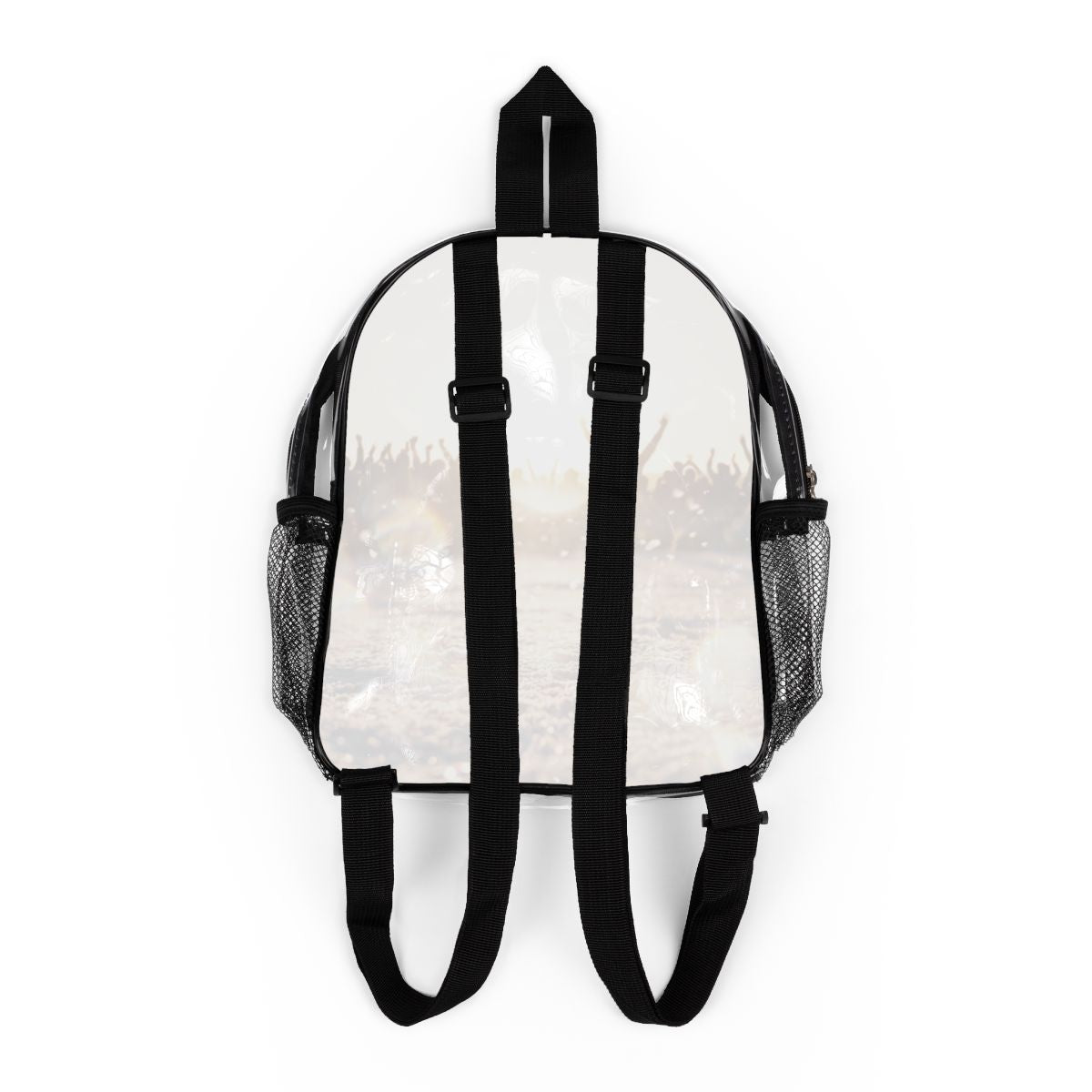 Clear Stadium Backpack with Golden Hour Crowd Art