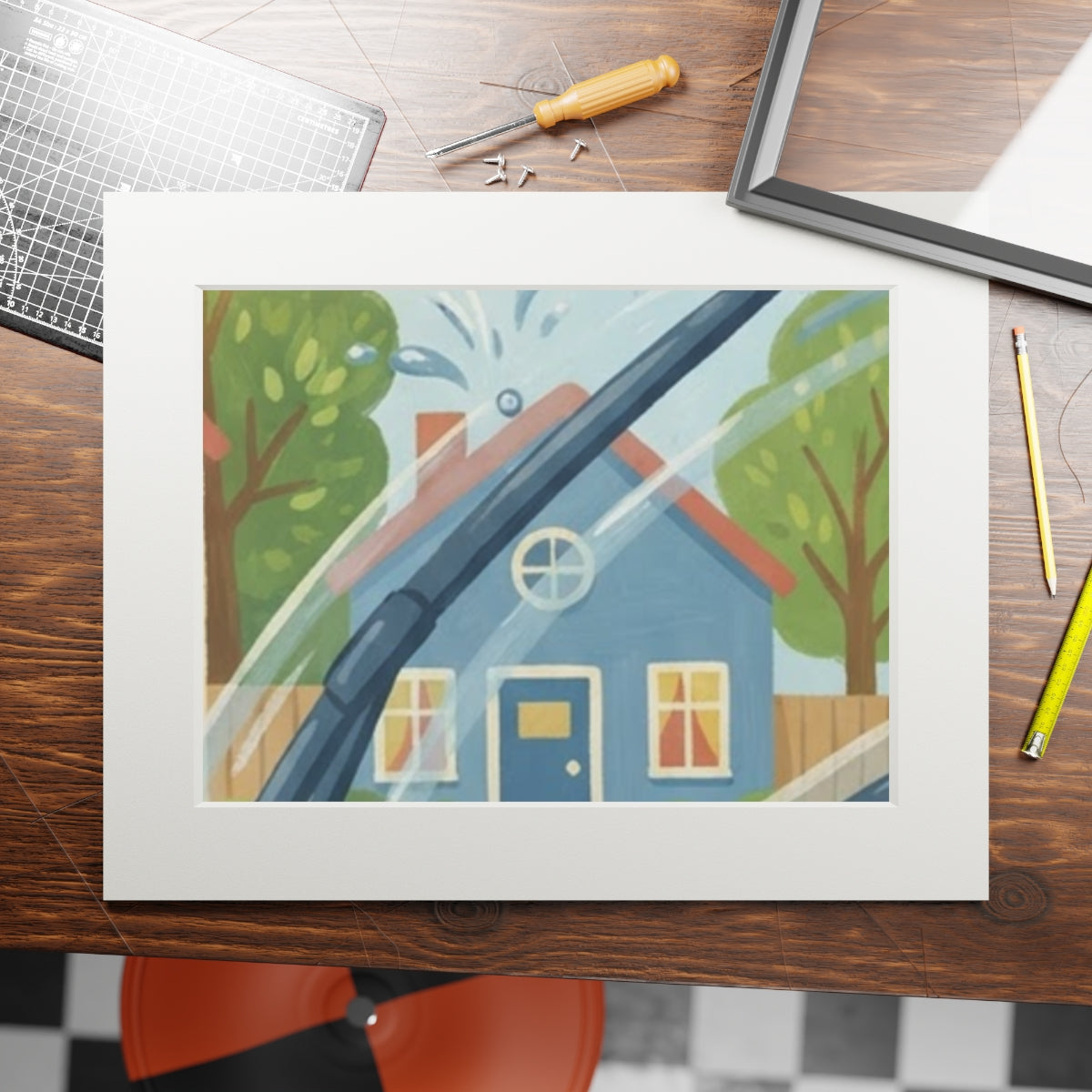 Fine Art Print Passepartout - Rain & Shine — Landscape... |...