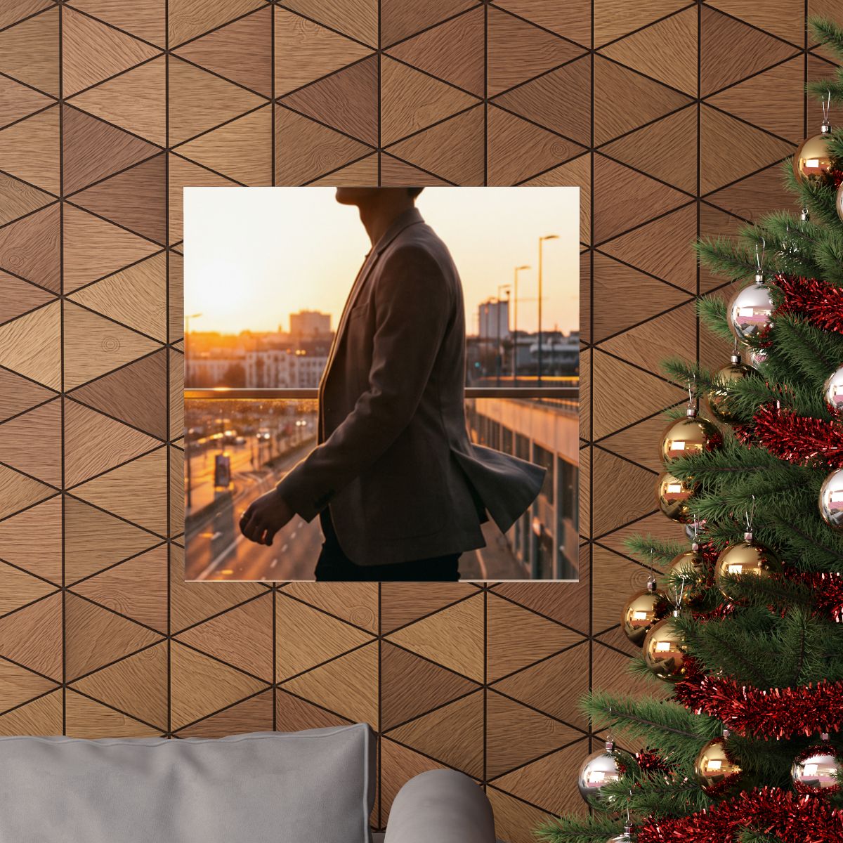 Matte Vertical Poster - Golden Hour Walk (8×10 & 36×54) |...