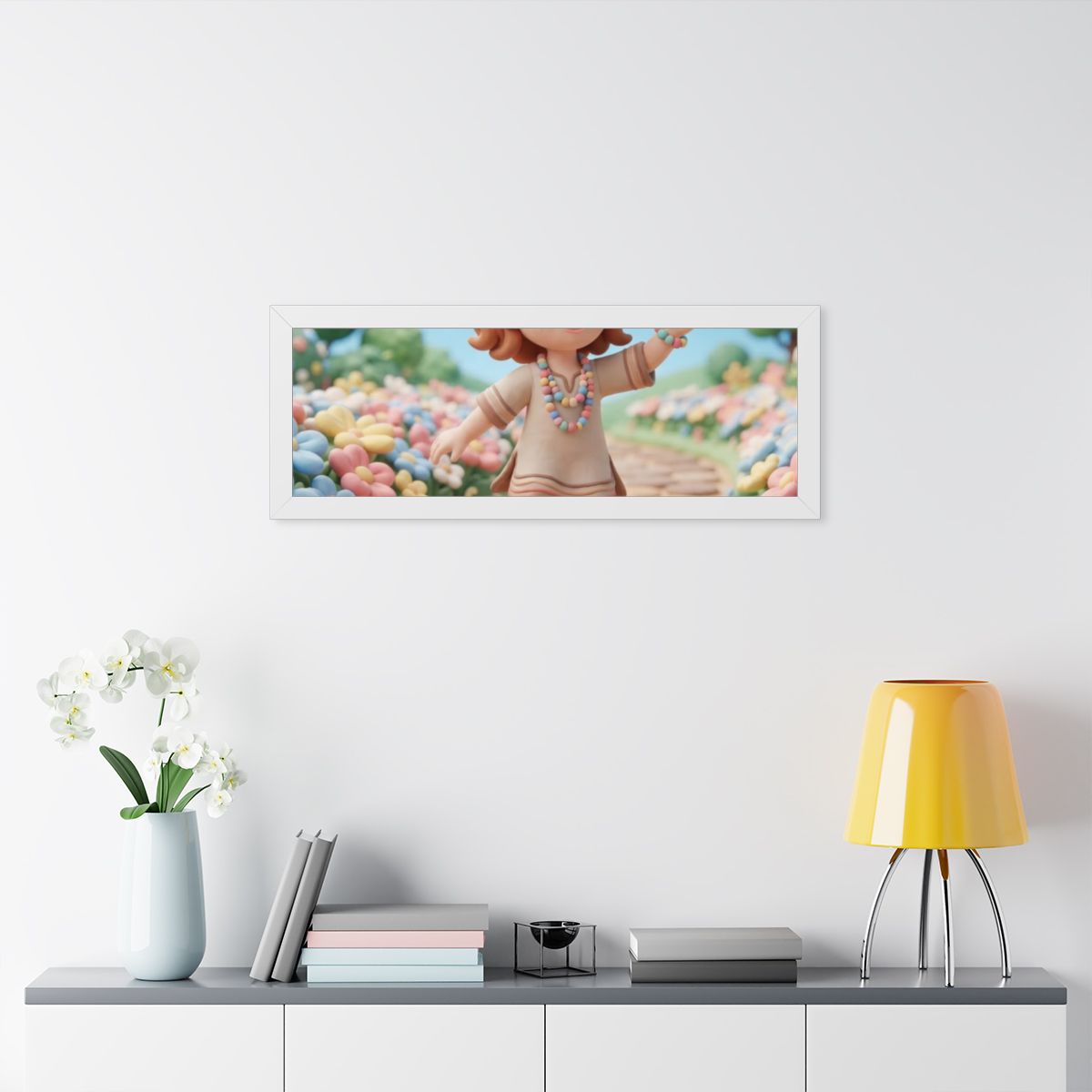 Framed Horizontal Poster - Wide Meadow — White (14×11... |...
