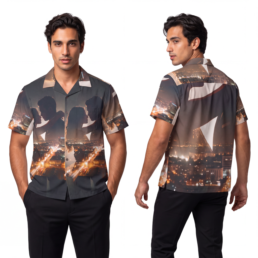 Men's Hawaiian Shirt - Midnight City Romance | Echovira...