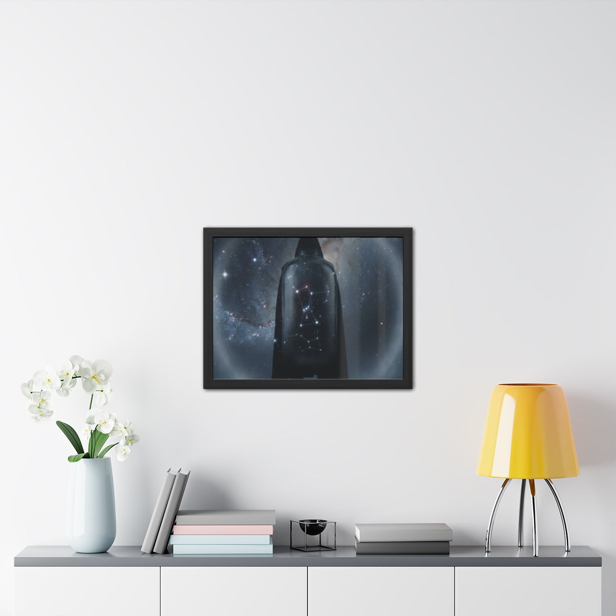 Framed Posters - Cosmic Sentinel Orion Constellation Art —...