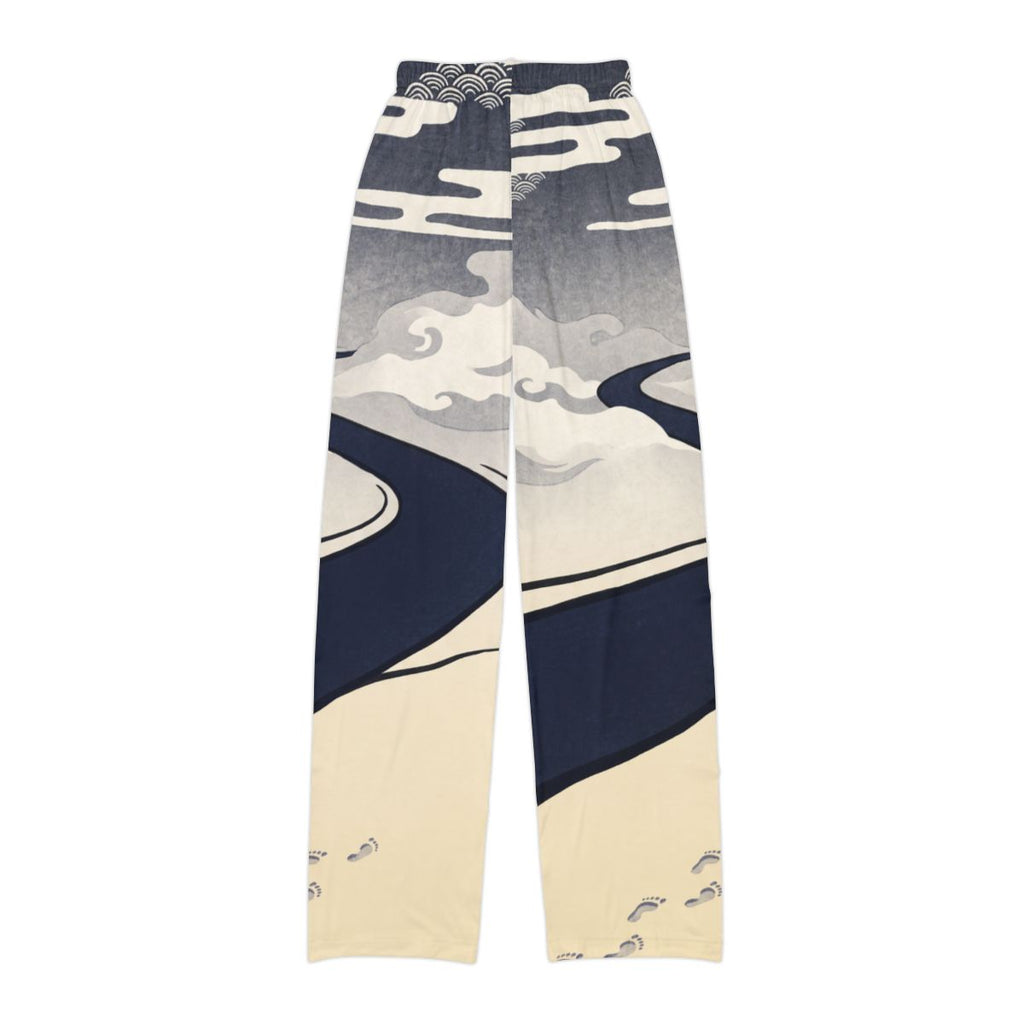 Kids Lounge Pants with Japanese Landscape Art