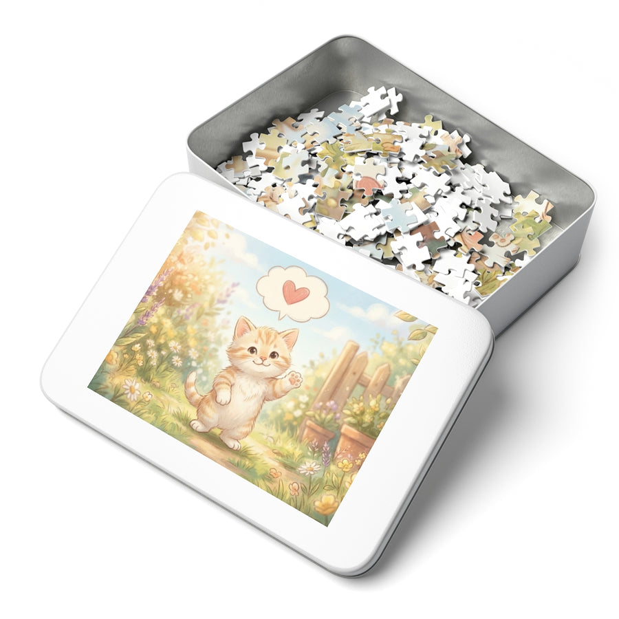 Jigsaw Puzzle with Tin - Meadow Kitten Pastime (30, 110, 252, 500, 1000 & 2000 pcs)