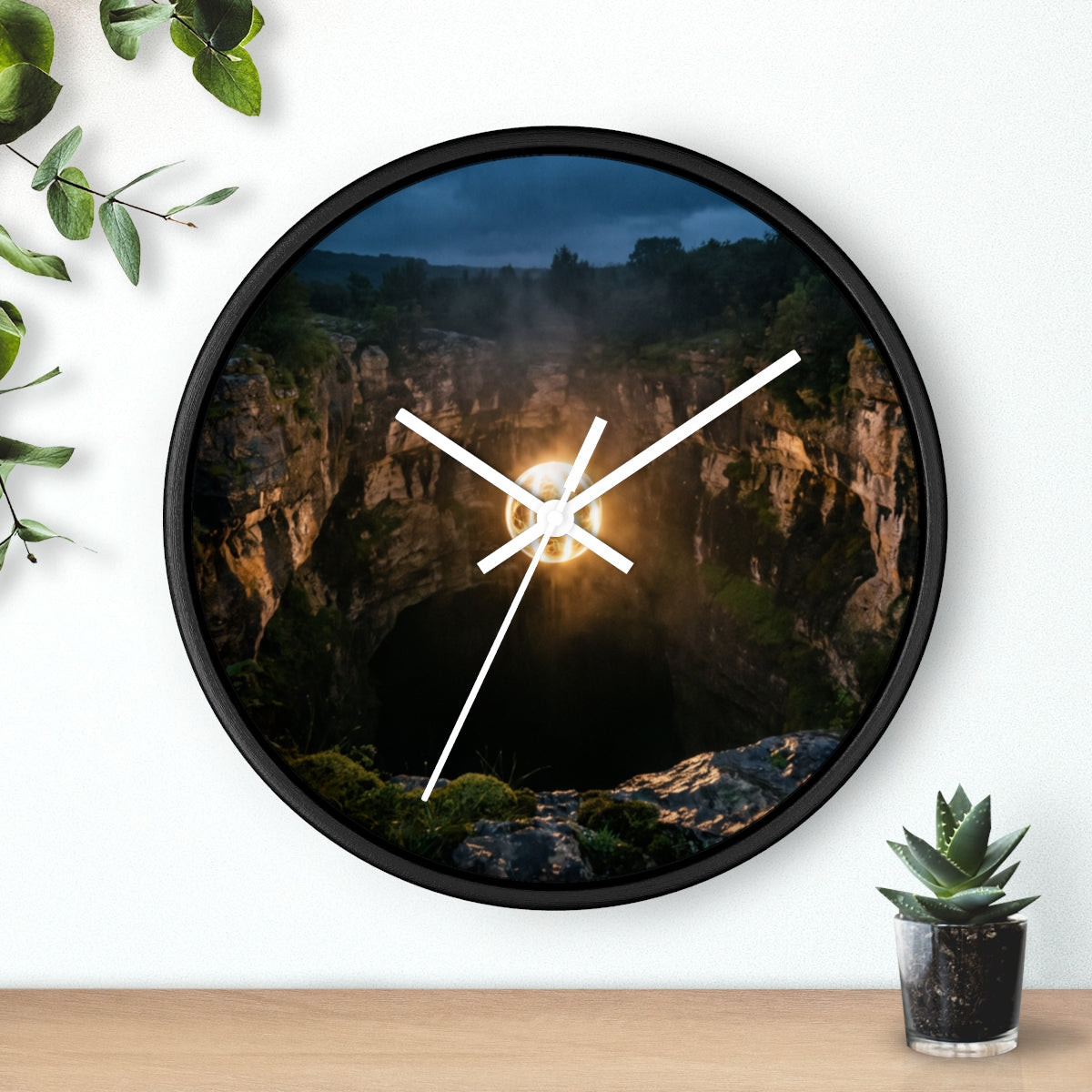 Wall Clock - Luminous Void Timepiece | Echovira Gallery