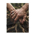 Baby Blanket with Forest Roots & Hands Art