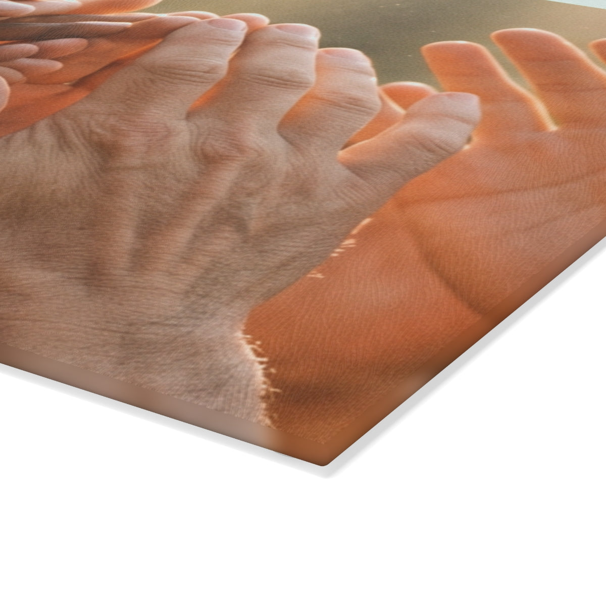 Glass Cutting Board - Golden Rays of Unity Wall Art |...