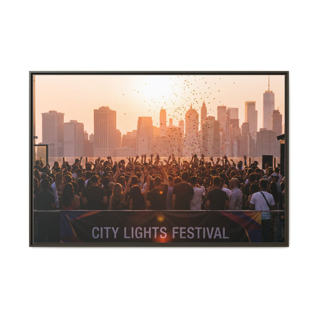 Framed Matte Canvas - City Lights Festival (10×8, 12×9... |...