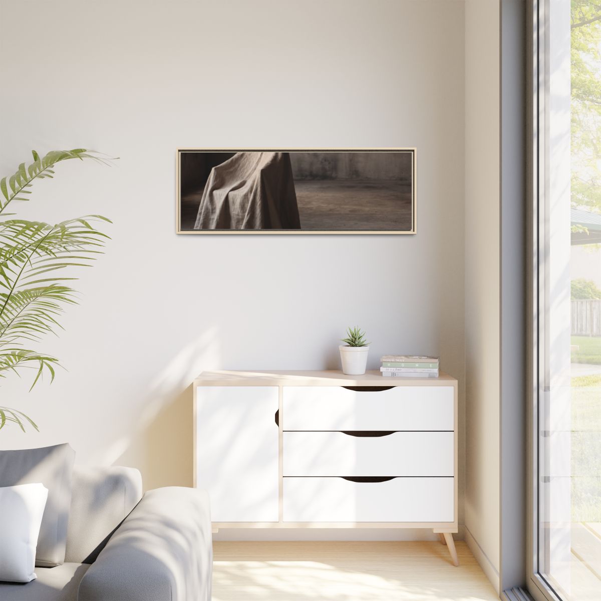 Matte Canvas, Framed - Draped Silence Still Life Art... |...