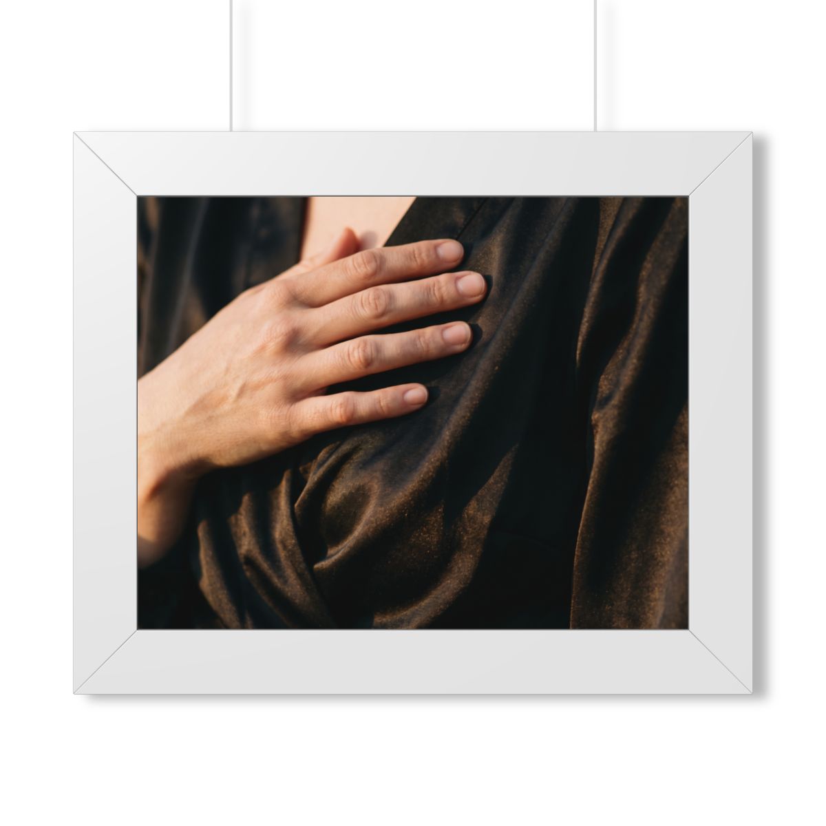 Framed Horizontal Poster - Sunset Satin — White (14×11... |...
