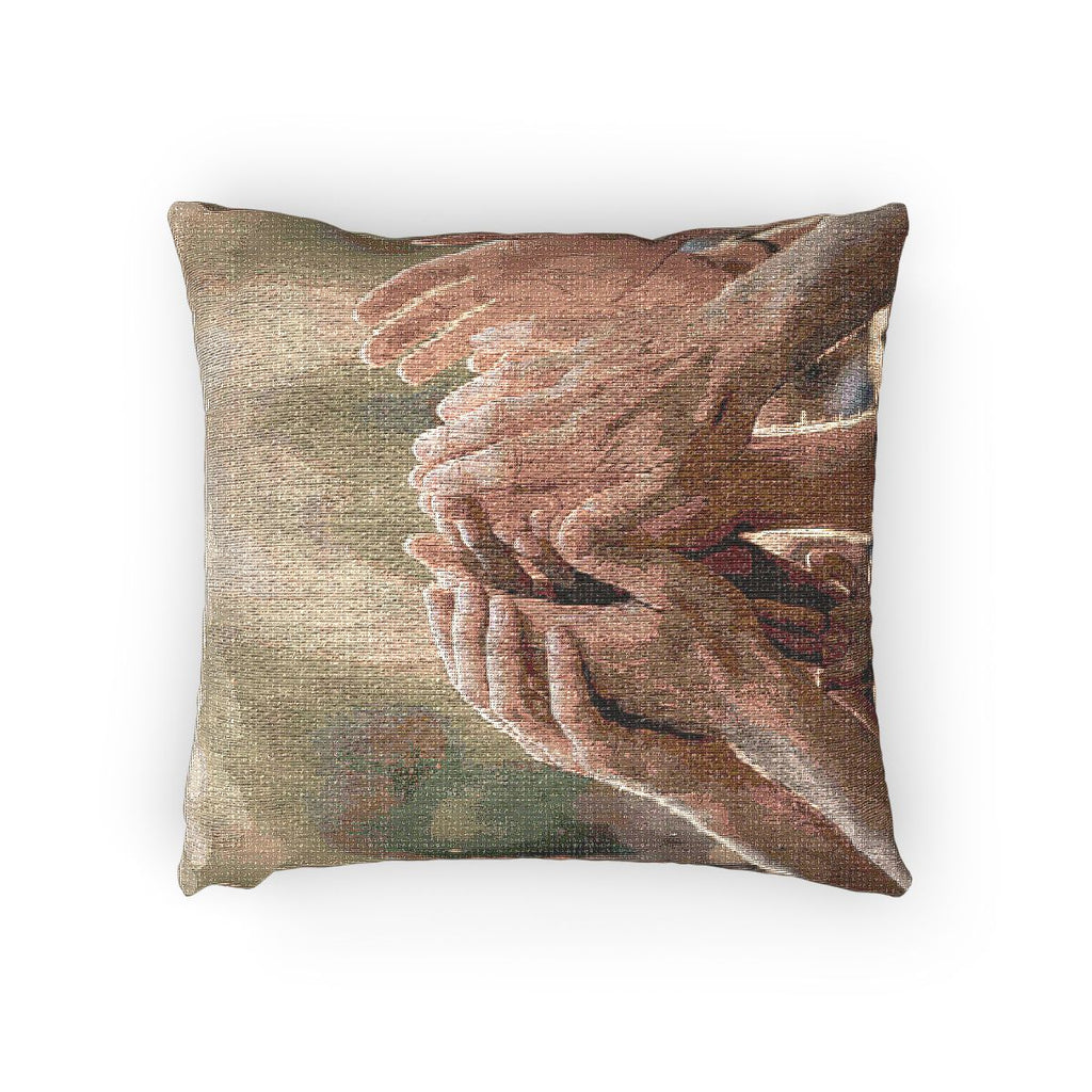 Woven Pillow - Golden Rays of Unity Wall Art | Echovira...